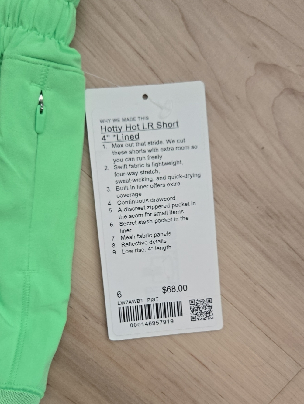 NWT Lululemon Hotty Hots, Size 6 - Picture 2 of 3